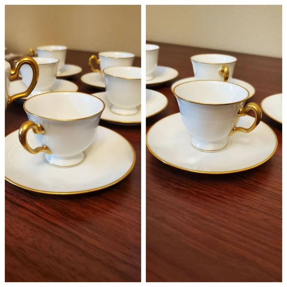 Okura OAC Espresso Tea Set Cups Sugar Creamer 18 Pcs Hand Made Japan Orig $1,200